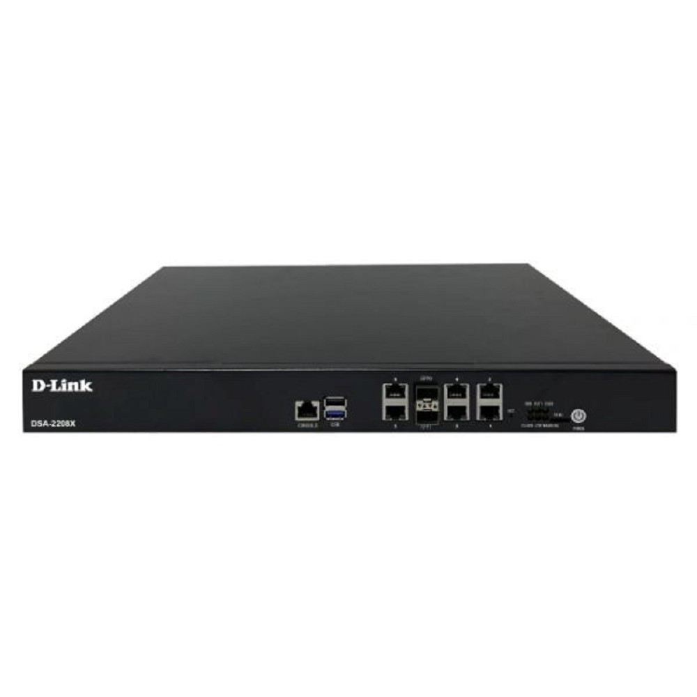D-Link Сетевое оборудование DSA-2208X A1A Сервисный маршрутизатор с 6 настраиваемыми портами 10 100 1000Base-T и 2 портами 10GBase-X SFP+