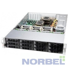Supermicro Корпус server chassis CSE-LA26E1C4-R609LP, 2U, 12x 3.5" tool-less or 2.5" screw hot-swap, 12-port 2U SAS3 12Gbps, 600W RPSU