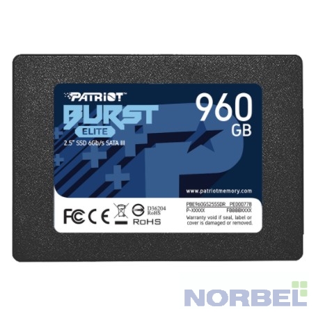 Patriot носитель информации SSD жесткий диск SATA2.5" 960GB BURST PBE960GS25SSDR 