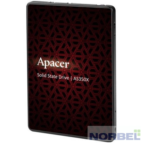 Apacer накопитель SSD PANTHER AS350X 128Gb SATA 2.5" 7mm, R560 W540 Mb s, IOPS 80K, MTBF 1,5M, 3D NAND, Retail AP128GAS350XR-1