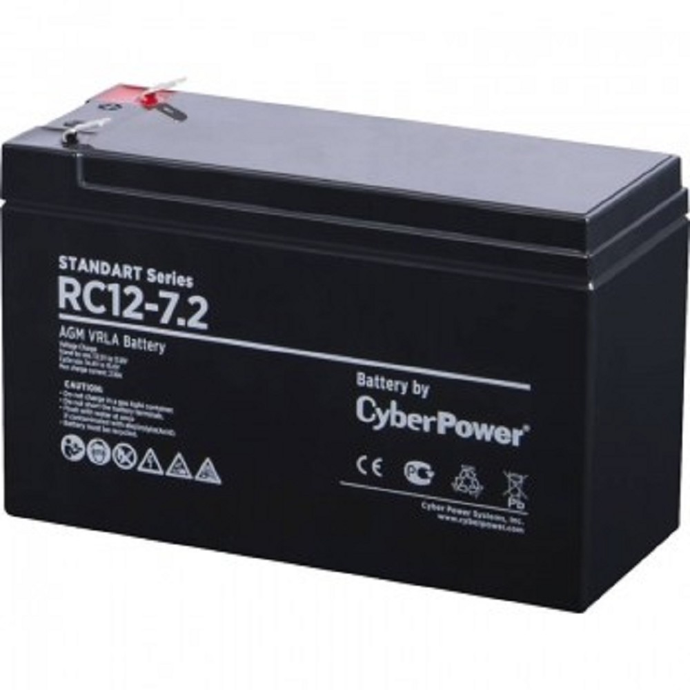 CyberPower батареи комплектующие к ИБП Аккумуляторная батарея RC 12-7.2 12V 7.2Ah