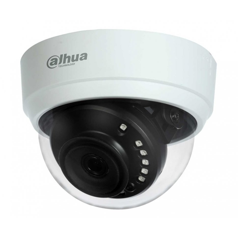 DAHUA Видеонаблюдение DH-HAC-D1A51P-0360B-S2 Купольная HDCVI-видеокамера 5Мп, 1 2.7” CMOS, объектив 3.6мм, ИК 20м, корпус: пластик