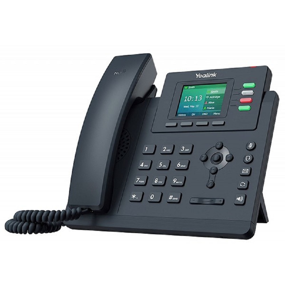 Yealink VoIP-телефон SIP-T33P, IP телефон 4 аккаунта, цветной экран, PoE, БП в комплекте, шт SIP-T40P
