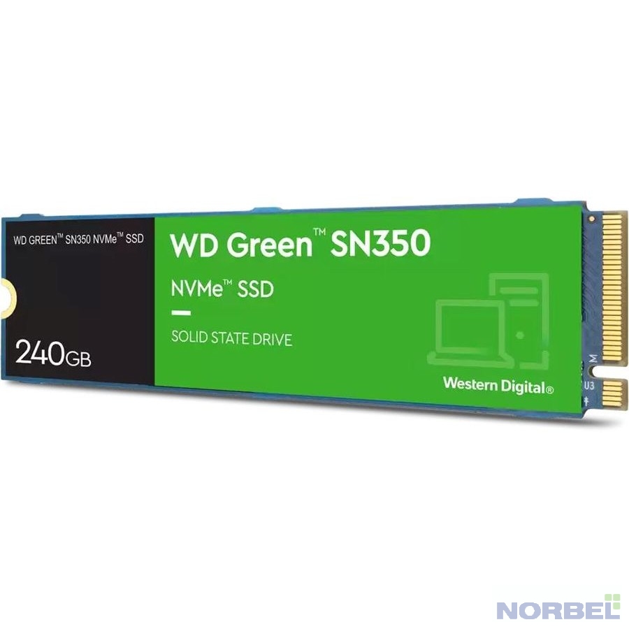 Western digital накопитель SSD WD Original PCI-E x4 240Gb WDS240G2G0C Green SN350 M.2 2280