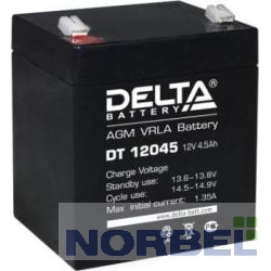 Delta батареи DT 12045 4.5 А ч, 12В свинцово- кислотный аккумулятор